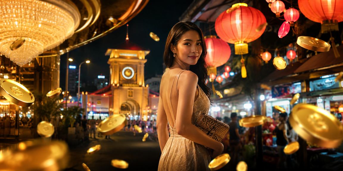 Không khí cá cược sôi động tại chợ đêm Hồ Chí Minh với ánh đèn rực rỡ